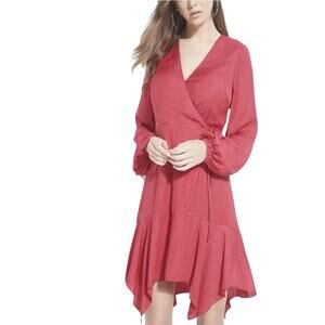 BNWT Guess Long Sleeve Hanna Dress in Cherry Bite Size Medium